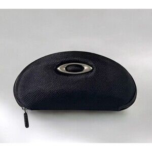 Oakley Hard Shell Sunglasses Case Black Protective Zip Clamshell Logo Men’s EUC